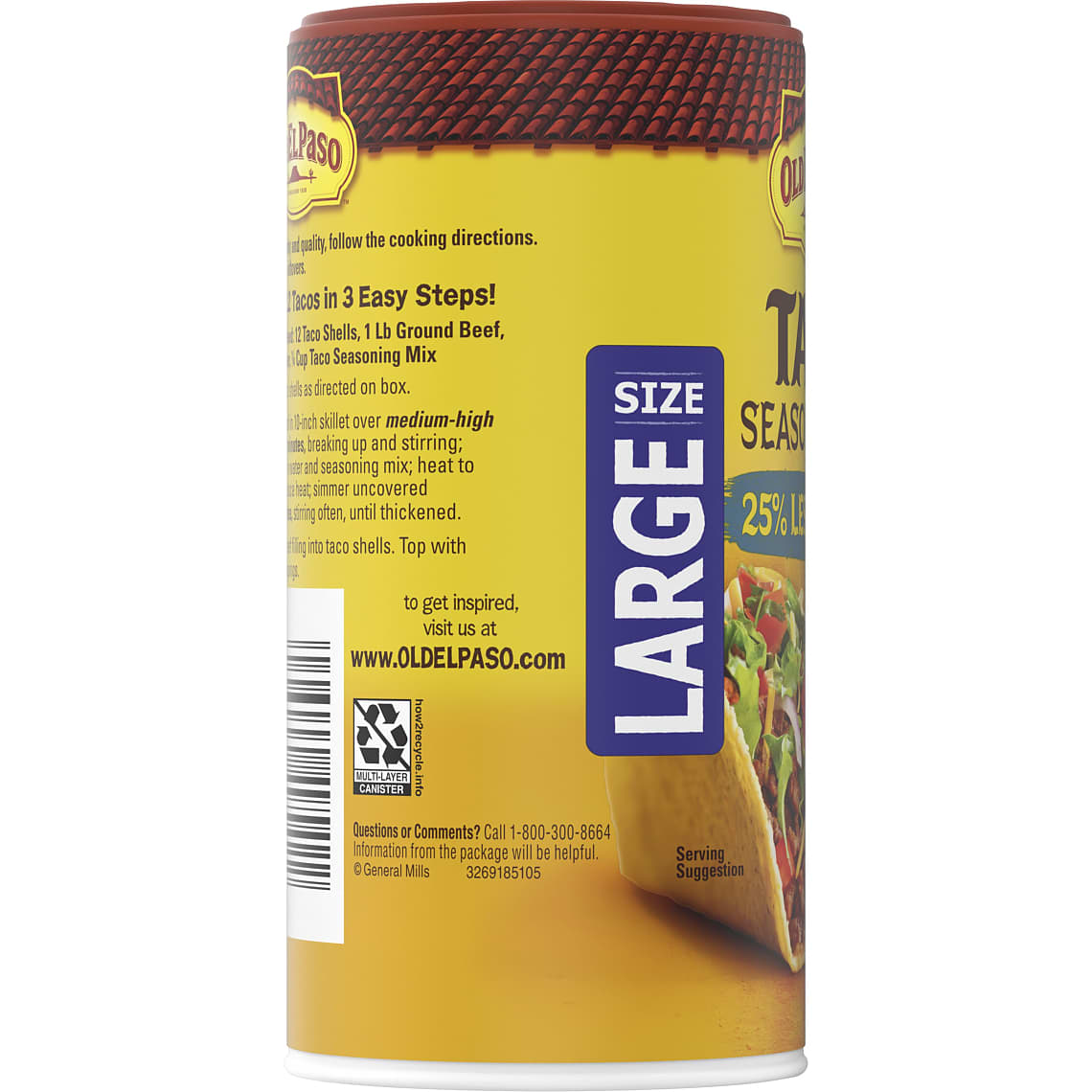 25 Less Sodium Taco Seasoning Mix Old El Paso